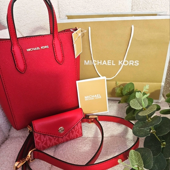 Michael Kors 2-way Red Bag! 🔥💯 - Picture 1 of 11
